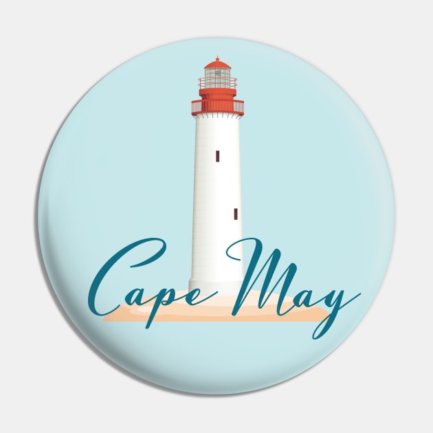 Cape May NJ Lighthouse on New Jersey Shore Pin by sentinelsupplyco