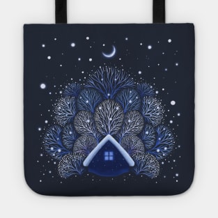 Tiny House - Snowy Night Tote