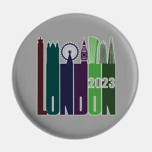 London Skyline 2023 Pin