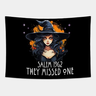 Salem 1692 They Missed One, Salem Witch Halloween Women Girl Tapestry