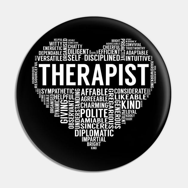 Therapist Heart Pin by LotusTee