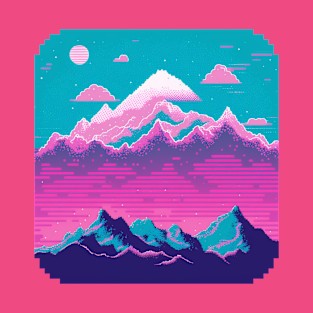 Mountain Melodies Vaporwave T-Shirt