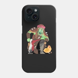 Orc Lady with Chicken Phone Case