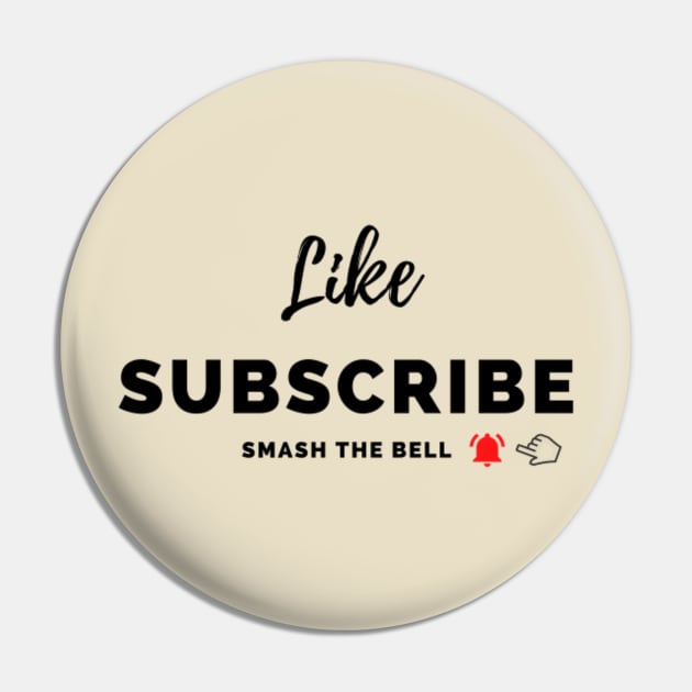 Like, Subscribe, Smash the Bell Mug, Mask, Tote Pin by DeniseMorgan