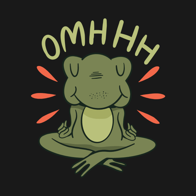 Meditation Frog in Yoga Pose by Watersolution