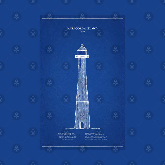 Matagorda Island Lighthouse - Texas - AD by SPJE Illustration Photography