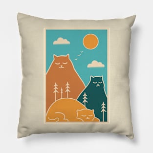 Cats nature mountains Pillow