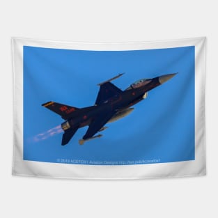 Black F-16 Viper Aggressor Squadron Tapestry