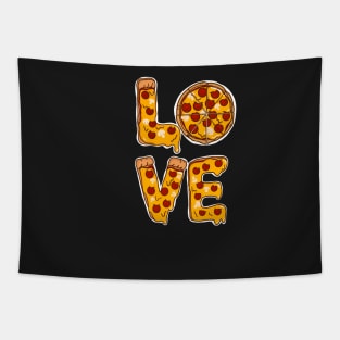 Love is Pizza Valentines day Funny LOVE in Pizza Tapestry