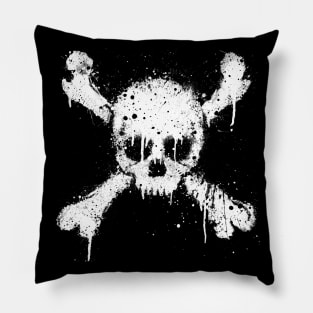 Crossbones Graffiti Pillow