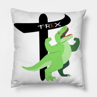 green T-Rex Pillow