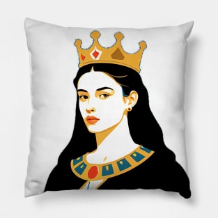 Modern Queen in Black Pillow