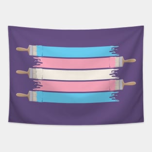 Paint Pride - Trans Flag Tapestry