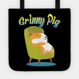 Grinny Pig Gift for Guinea Pig Lovers Cute Guinea Pig Tote