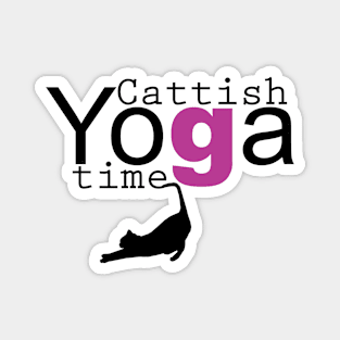 Cattish Yoga time Magnet