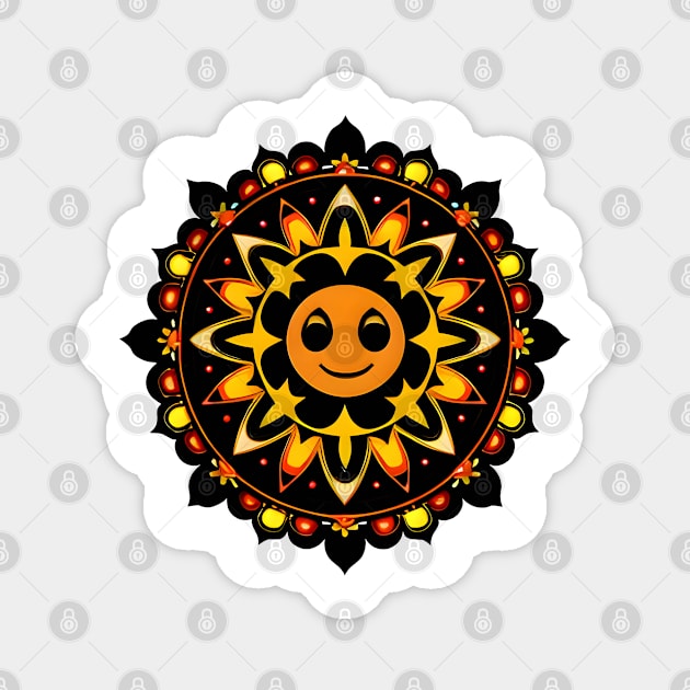 Meditation Smiley Face 01 Magnet by CGI Studios