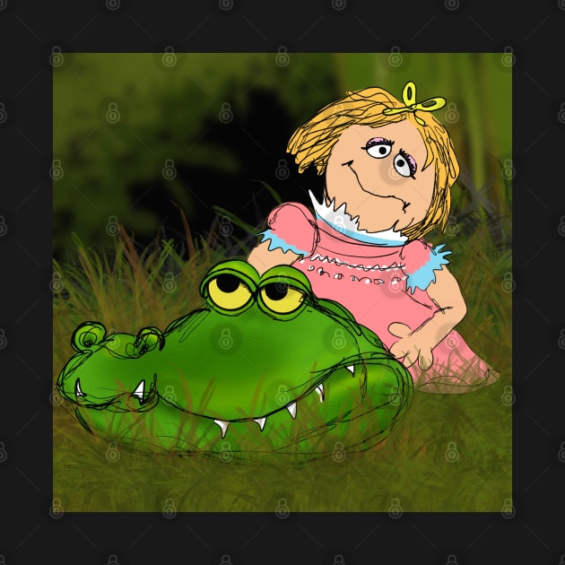 Never Smile at a Crocodile Muppet Show inspired illustration by Debra Forth