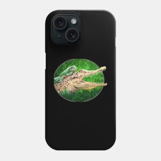 Crocodile Wearing a Frog as a Hat Phone Case