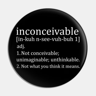 inconceivable definition vintage gifts Pin