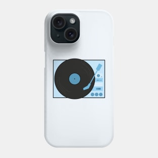 Blue Record Player Phone Case