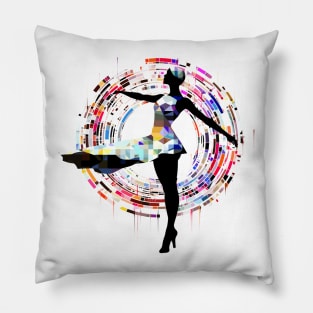 Woman Dancing Dance Performance Abstract Pillow