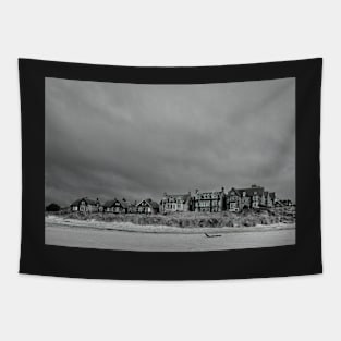 Brooding sky above Alnmouth Monochrome Tapestry