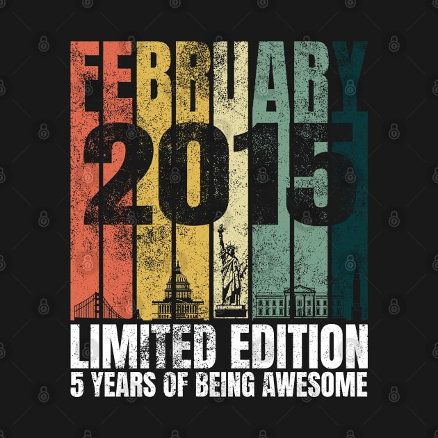 Vintage February 2015 Bday Gifts 5 Years Old 5th Birthday by Smoothbeats