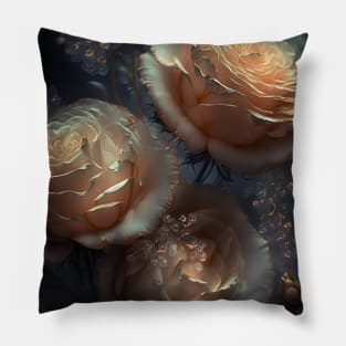 Iridescent pastel roses 12 Pillow