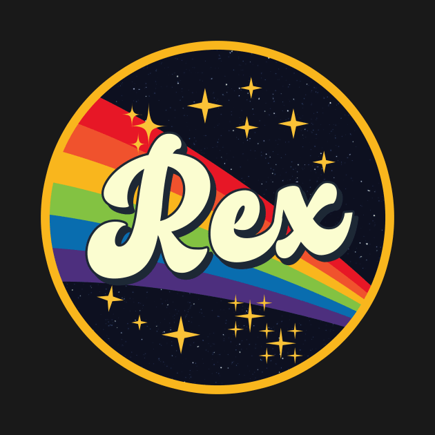 Rex // Rainbow In Space Vintage Style by LMW Art