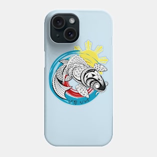 Koi Fish Tribal line Art / Baybayin word Pag-asa (Hope) Phone Case