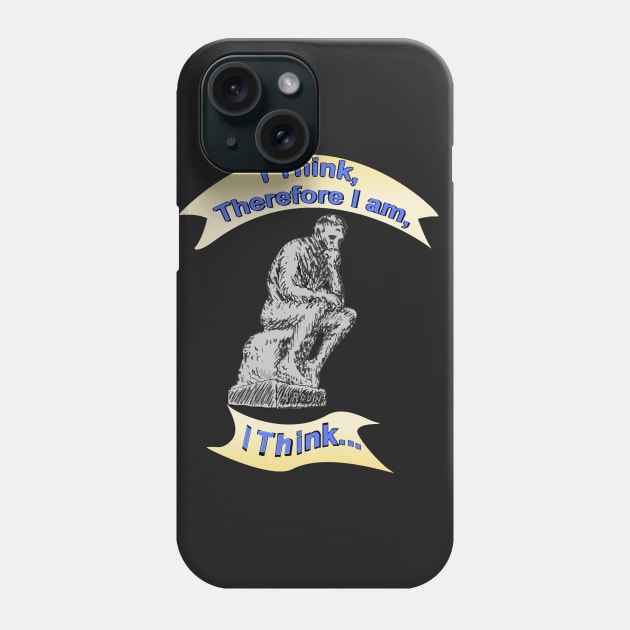 The Thinker Phone Case by squarepear