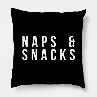 Naps and Snacks Food and Sleeping Pillow