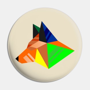 Rainbow Fox Pin