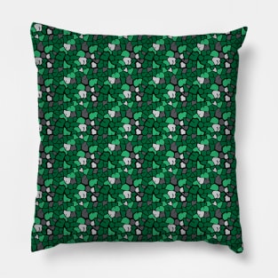 Elephant Print Skin Pattern Camo Green Pillow