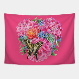 Flower Heart Tapestry