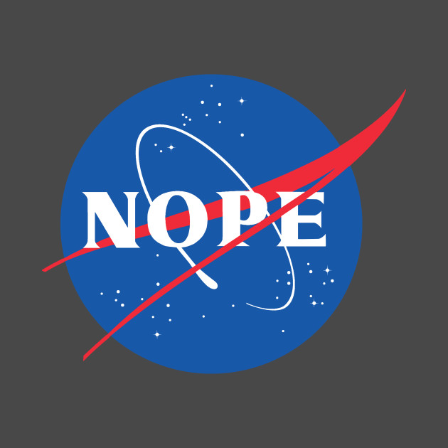nope nasa t shirt teepublic