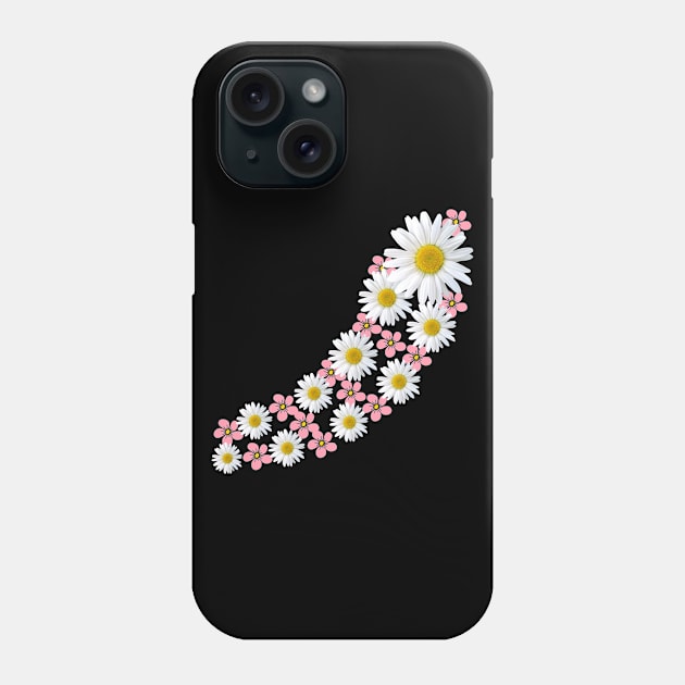 daisy flower, blooming daisies, pink blooms, blossoms Phone Case by rh_naturestyles