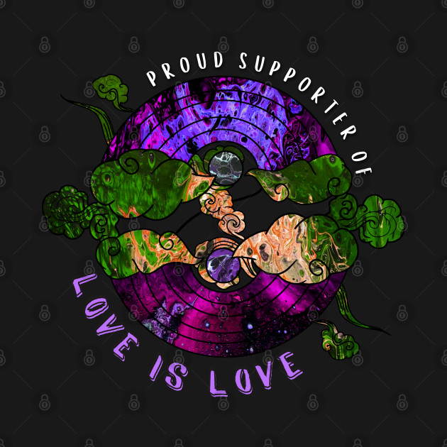 Disover Proud Supporter of Love is Love Rainbows - Mystic Bayou - Gay Ally - T-Shirt