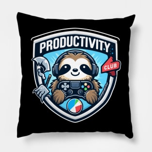 Sloth productivity club Pillow