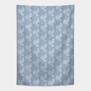 Rain - small drops of water form a pattern on powder blue Tapestry