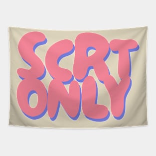 scrt only funny logo Tapestry