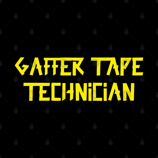 Gaffer tape technician Yellow Tape by sapphire seaside studio