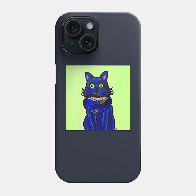 Limón Eyes - Blue Cat Phone Case by AmandaAAnthony