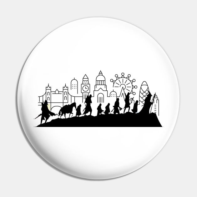 Fellowship - London Skyline Pin by Fenay-Designs