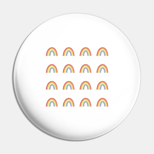 Pride Organic Rainbow Pattern Pin by InspireMe