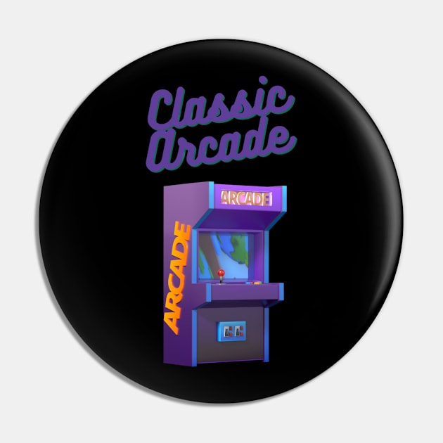 Classic Arcade Gamer Apparel Pin by Topher's Emporium