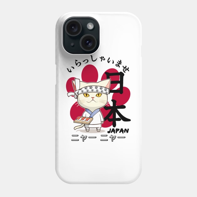 Sushi Chef Cat Phone Case by Musashi1996Artworks