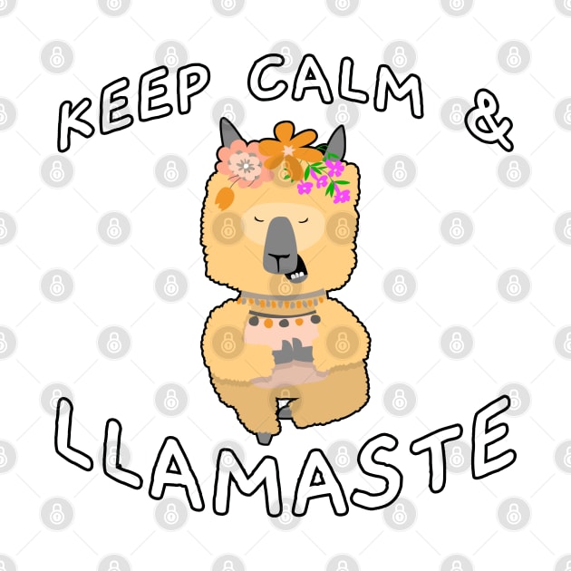 Keep Calm And Llamaste Pose 6 by Shawnsonart