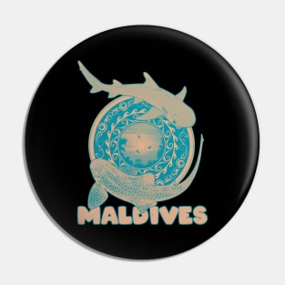 Maldives Leopard Shark Whitetip Reef Shark Pin