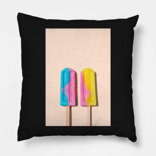 Two icecream lollies on a wooden stick Pillow